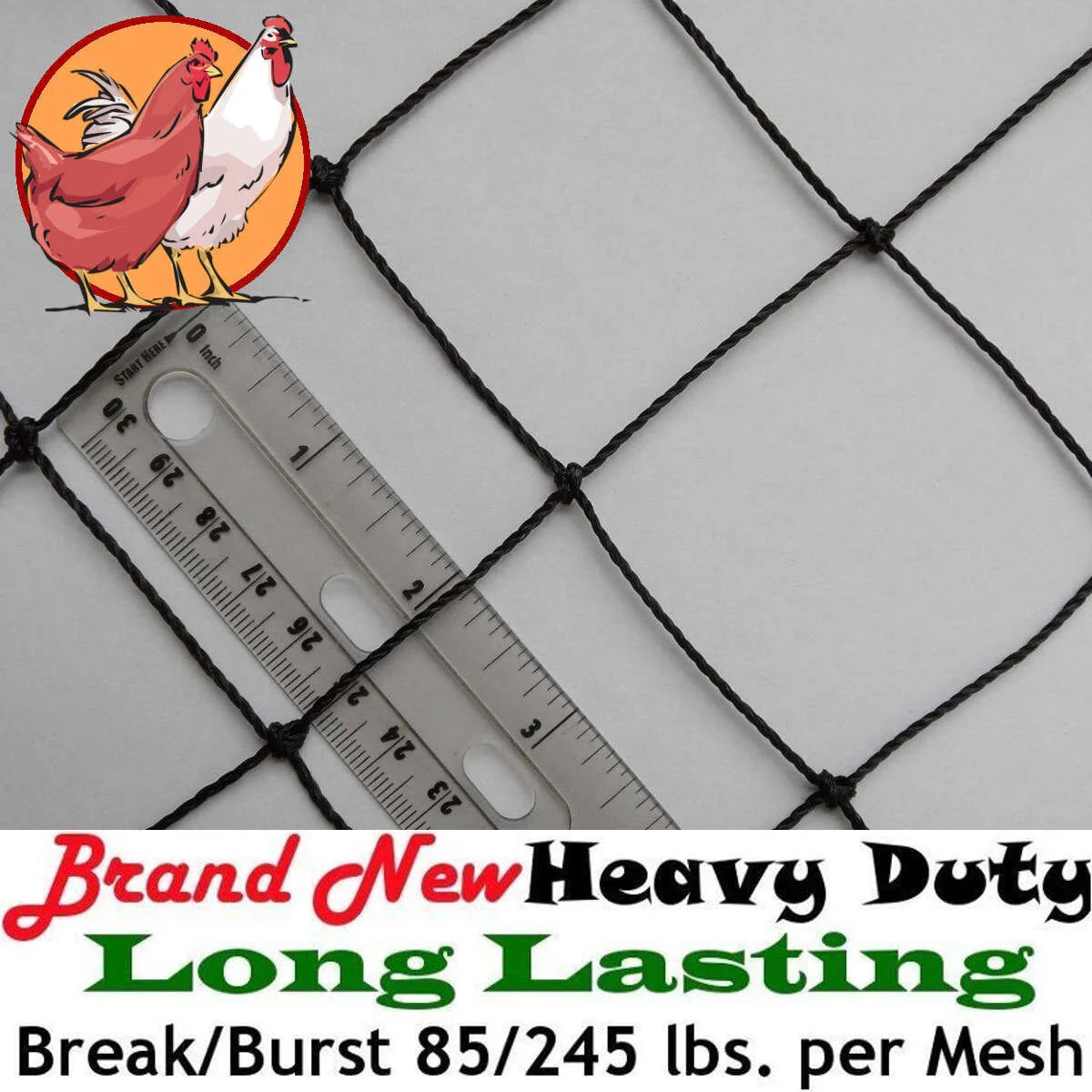 ネット　9ｍ×4ｍ 2枚 50ft x 150ft Heavy Knotted Poultry Netting (2